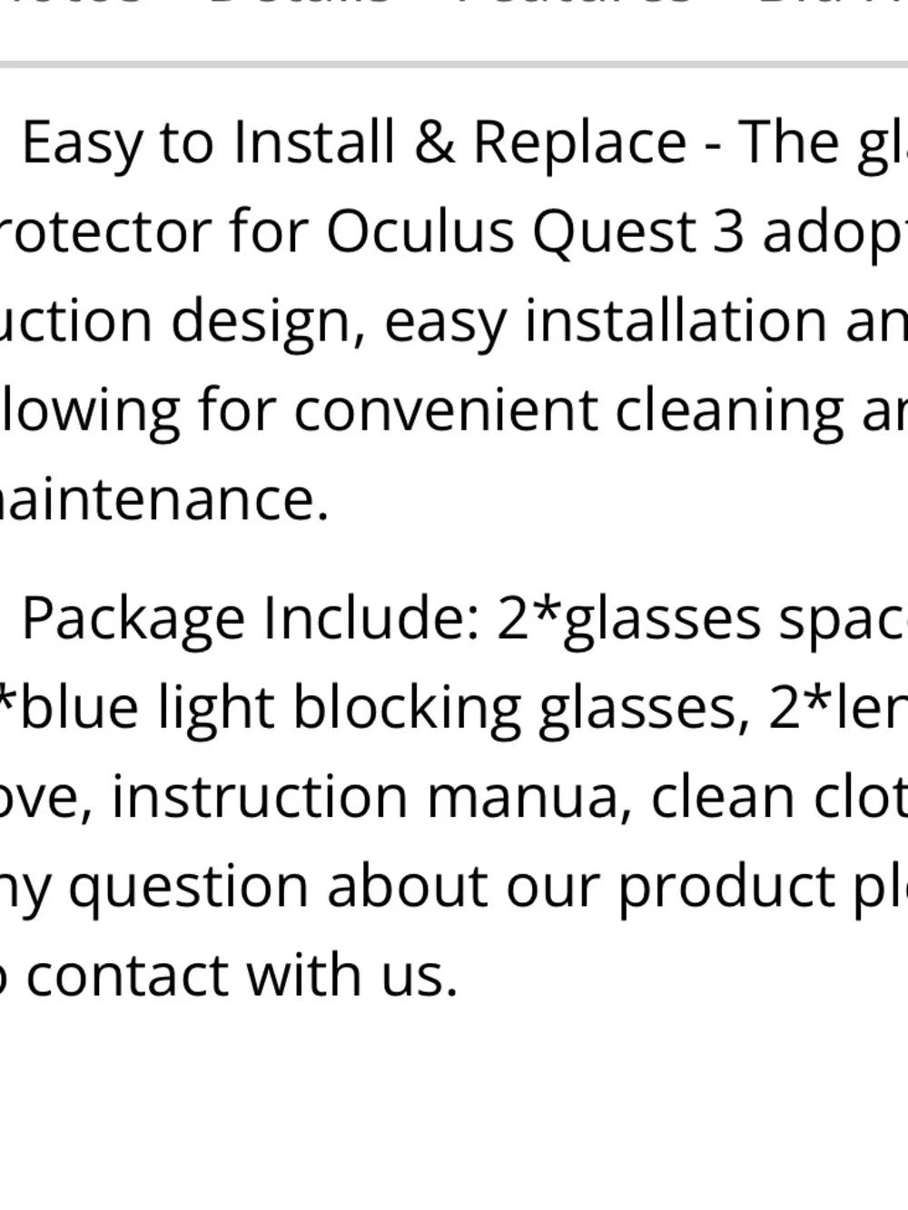 Meta Quest 3 & Oculus Quest 3 Lens Protector Cover Kit-Blue Light Blocking